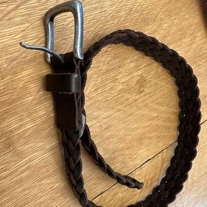 Child Unisex Genuine Leather Belt Boy Girl Weaved Woven Braided Size Small